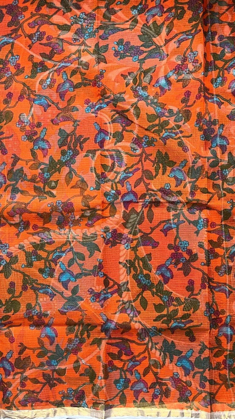 Kota Kalamkari Saree 15-02-BM-01 – Olive Green