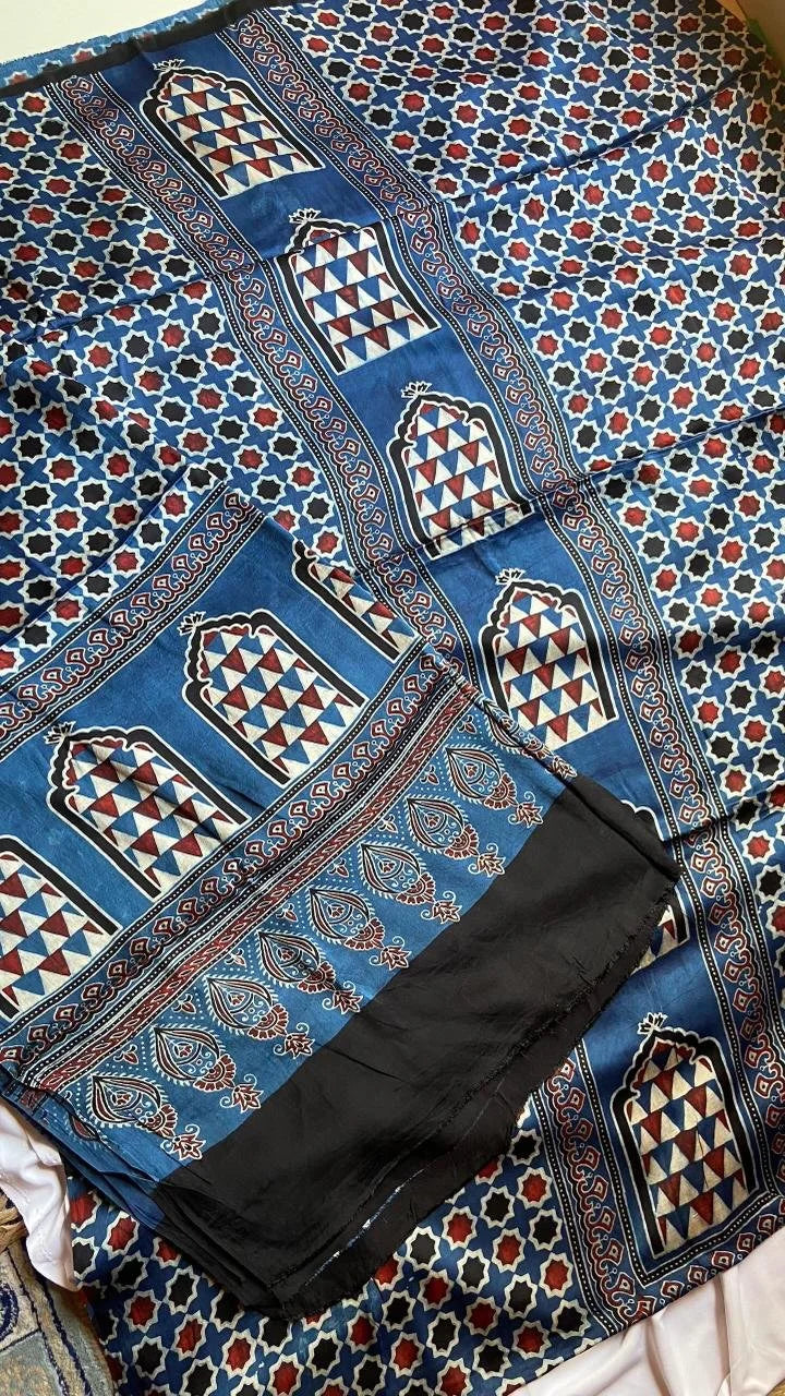 Modal Silk Salwar Set Blue 46-02-MS-05