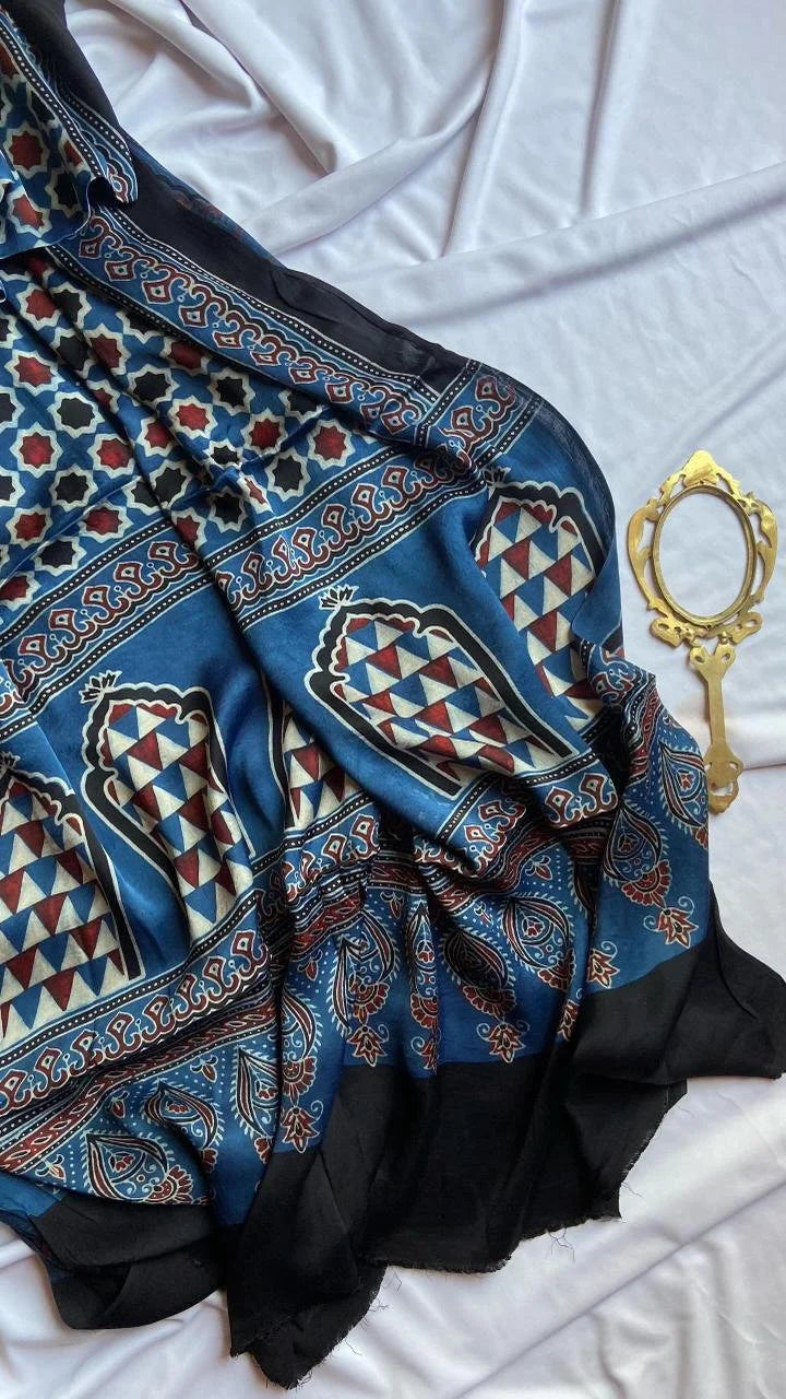 Modal Silk Salwar Set Blue 46-02-MS-05