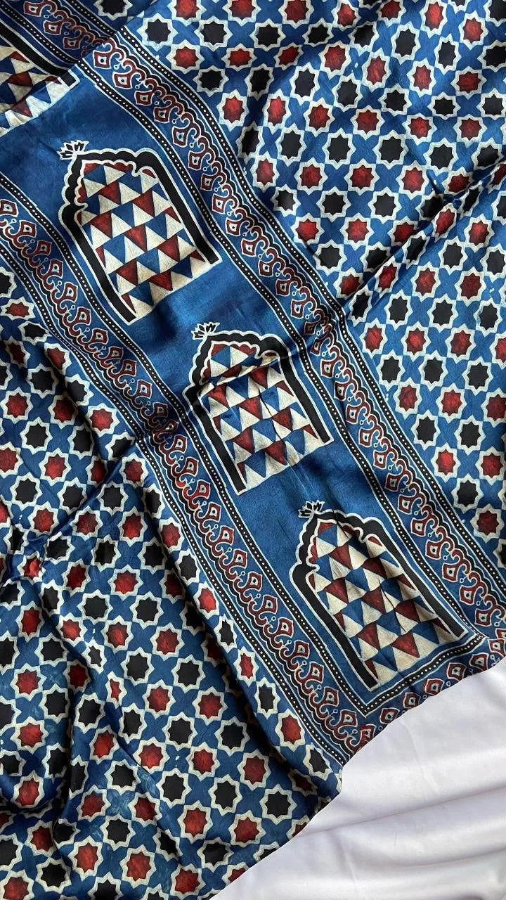 Modal Silk Salwar Set Blue 46-02-MS-05