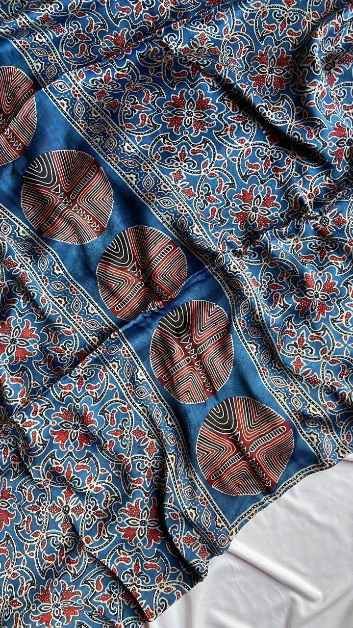 Modal Silk Salwar Set Blue 46-02-MS-06