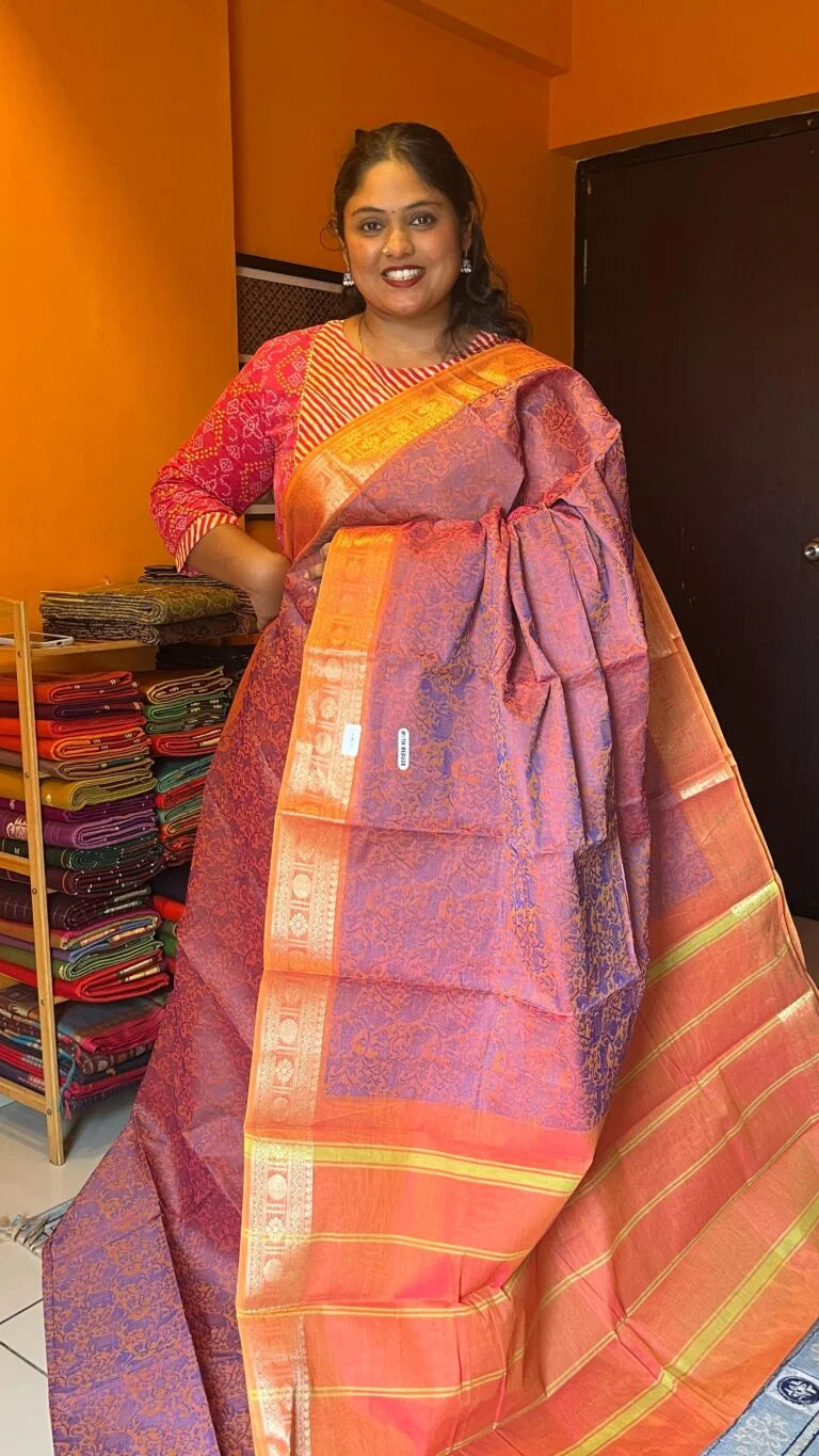 Vanasingaram Saree 01-03-06-PCS-27 – Pastel Orange