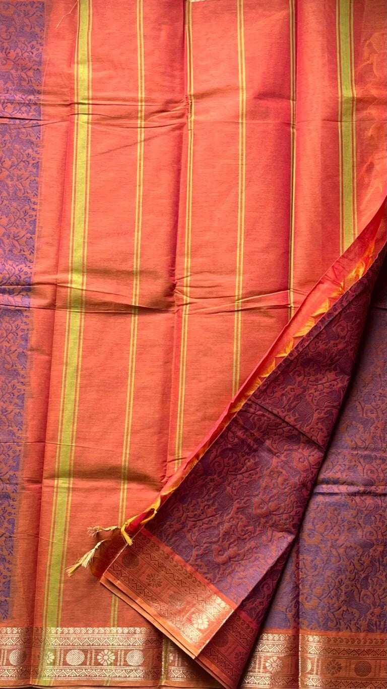 Vanasingaram Saree 01-03-06-PCS-27 – Pastel Orange