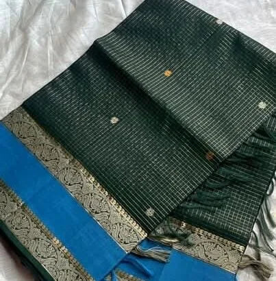 Pure Silk Cotton Kancheevaram Sarees 01-12-09-PSC-02- Green