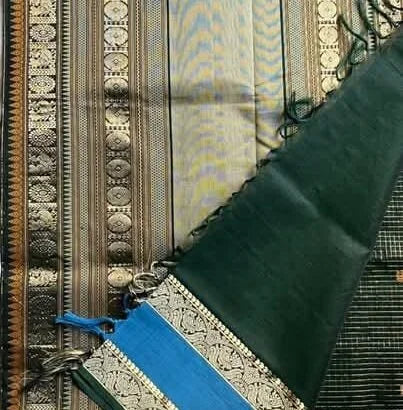 Pure Silk Cotton Kancheevaram Sarees 01-12-09-PSC-02- Green