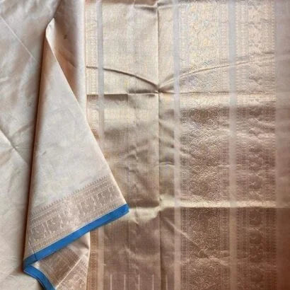 Pure Silk Cotton Kancheevaram Sarees01-10-04-PSC-02 – Cream