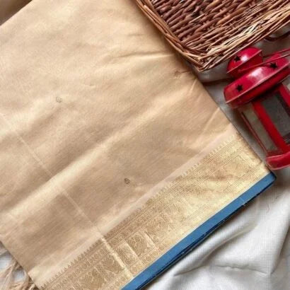 Pure Silk Cotton Kancheevaram Sarees01-10-04-PSC-02 – Cream