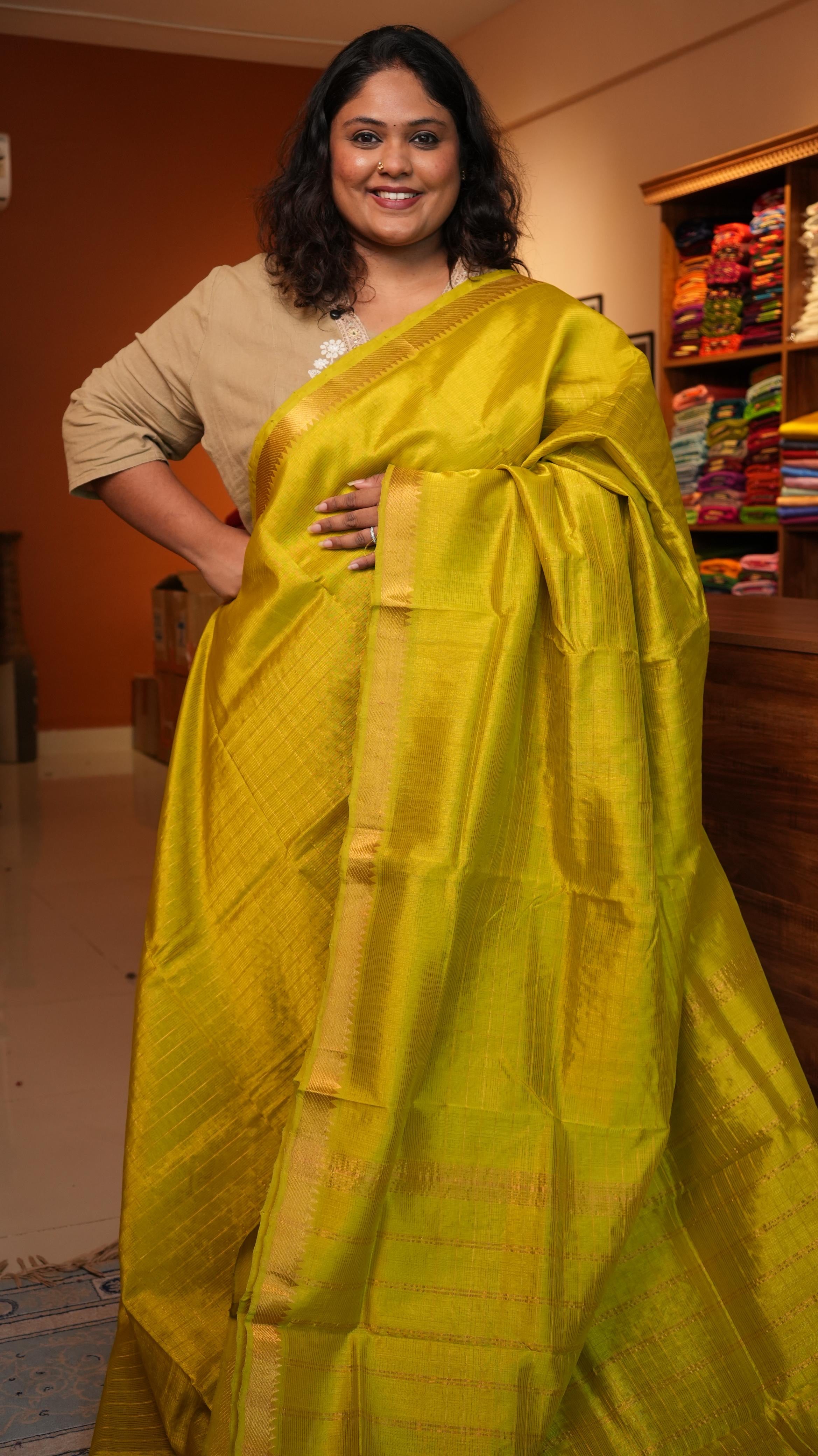 Mangalagiri Zari Checks Silk Cotton