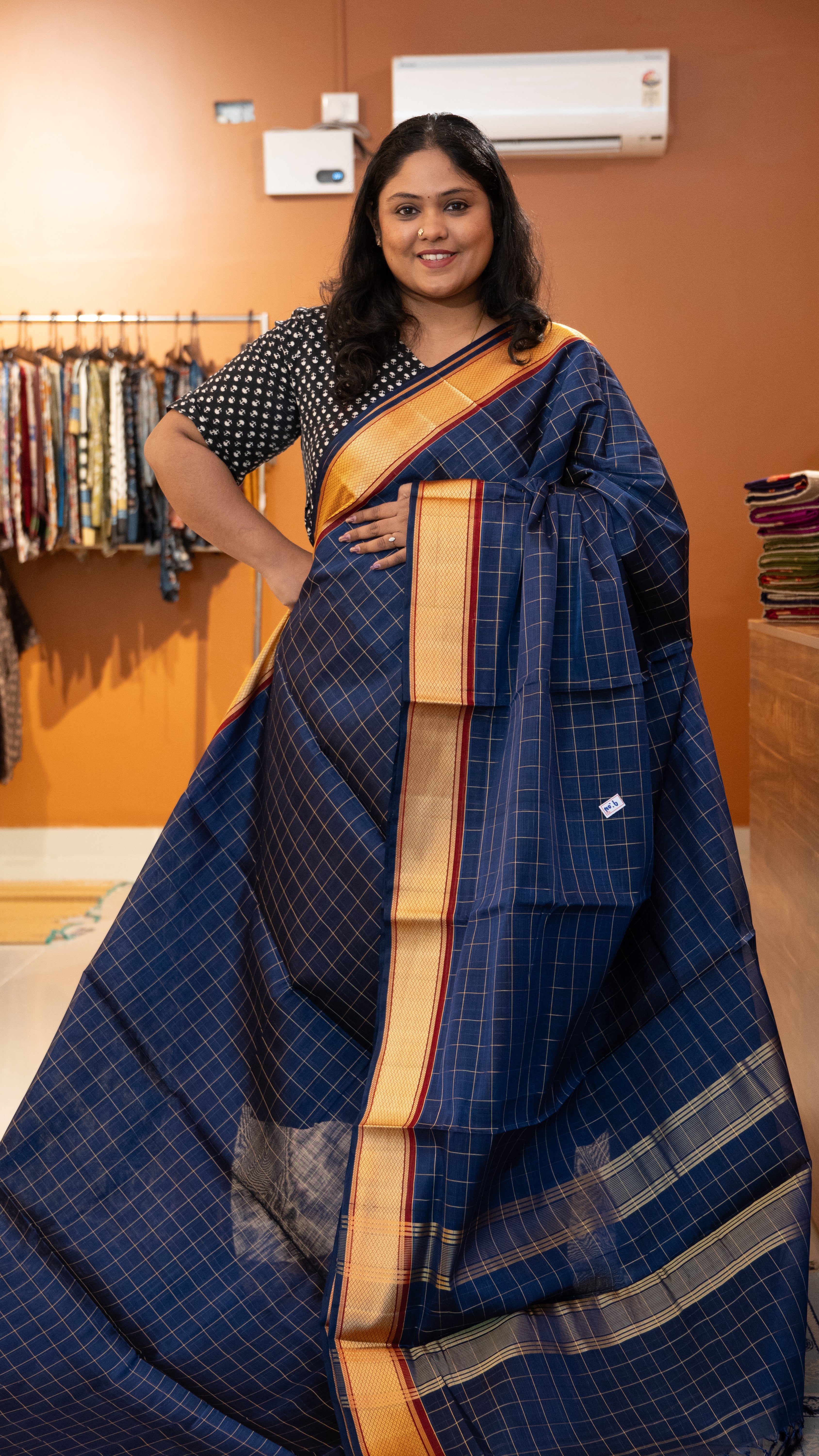 Devendra 7 Yards Saree - 11-11B-06-7Y-03 (Royal Blue)