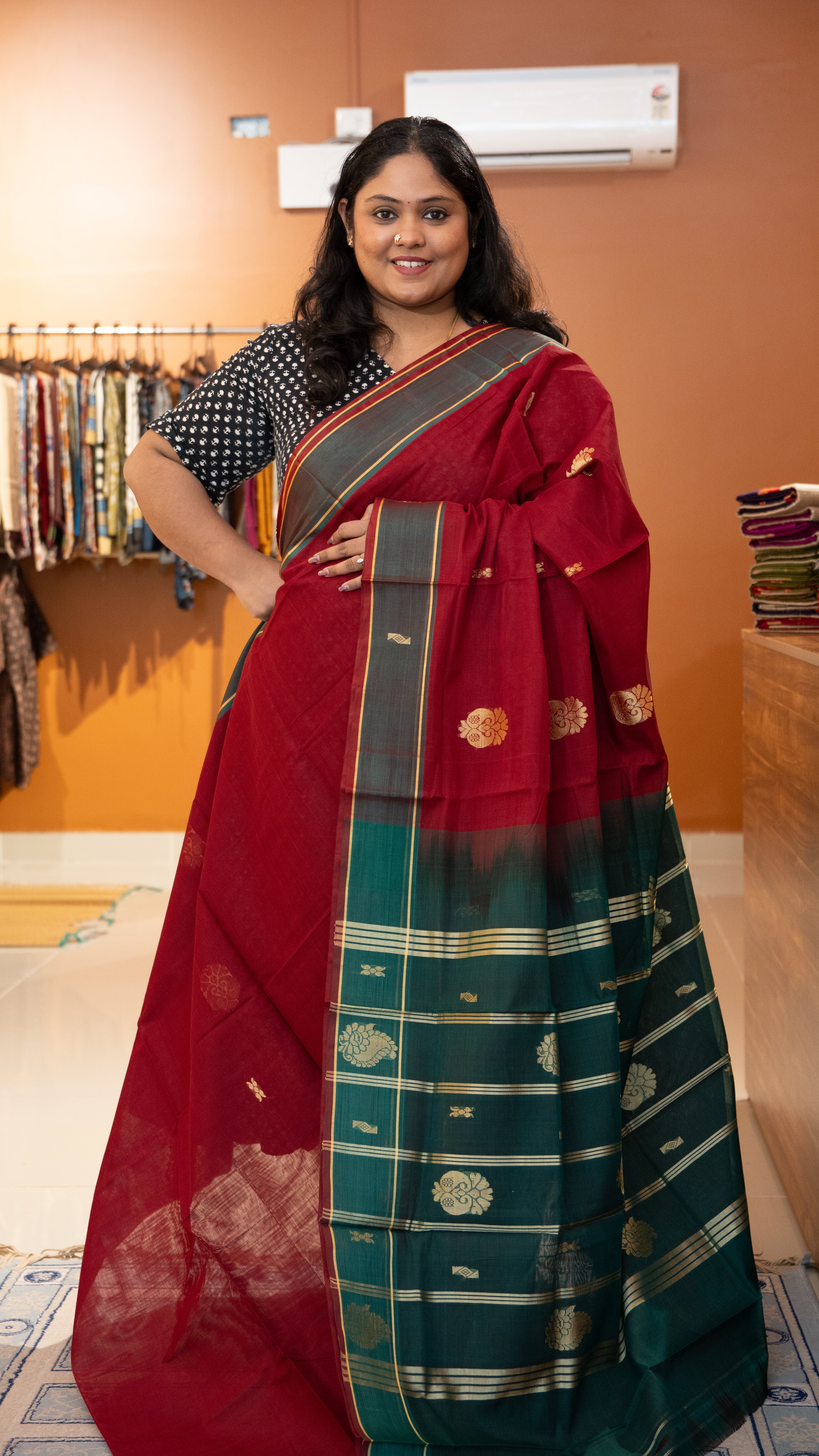 Devendra 6.25 Yards Saree - 11-11B-03-6.25Y-01 (Red)