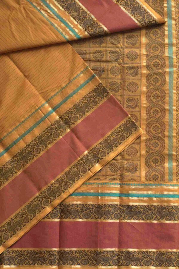 Kancheevaram Cotton Yellow Saree 01-15-PCS-01