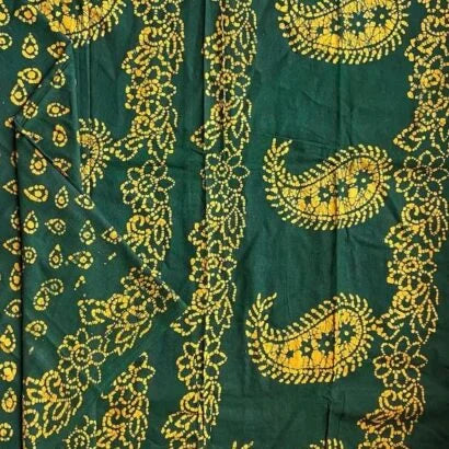 Batik Cotton Green Saree 01-04-02-PCS-03