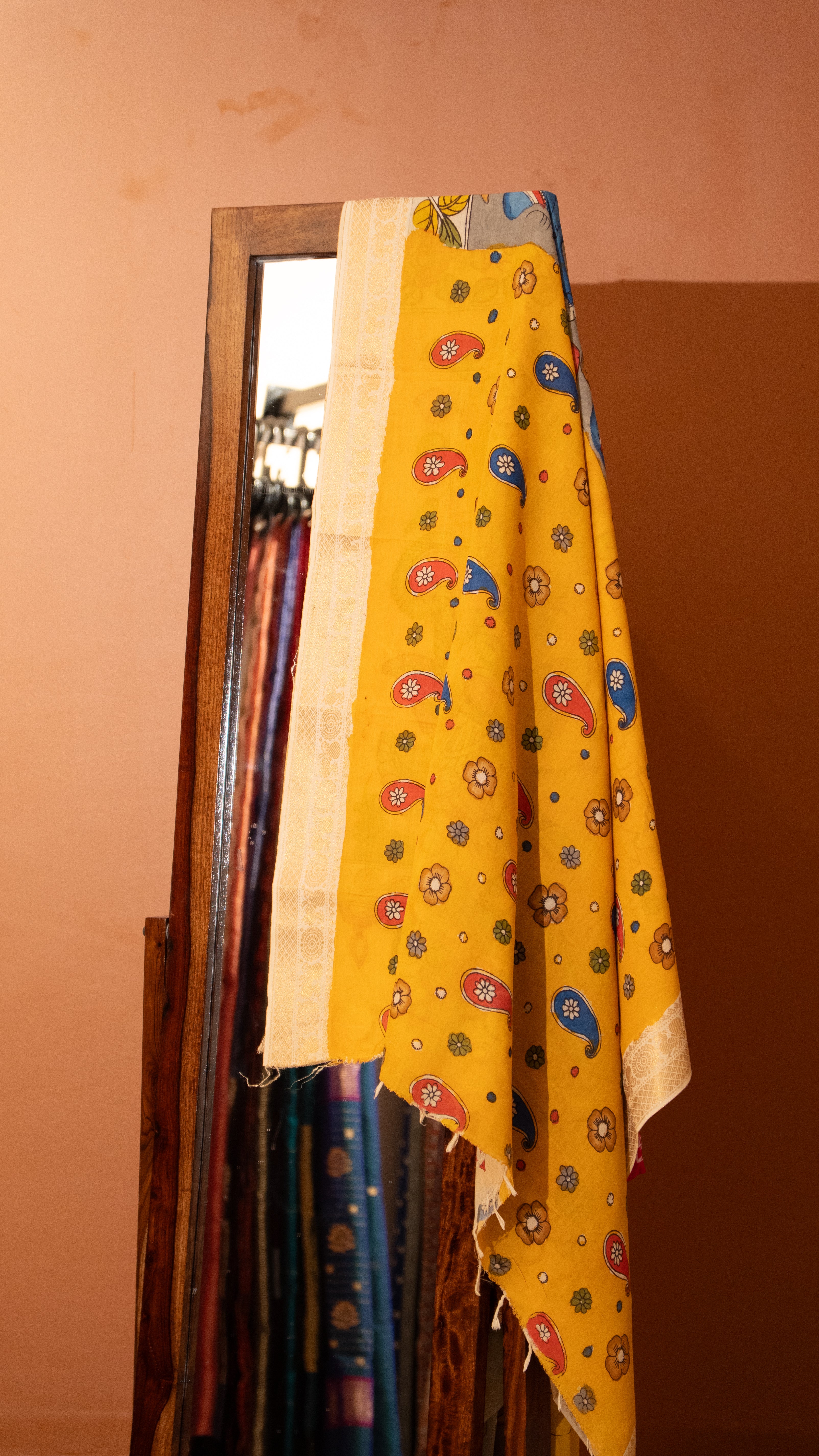 Pen Kalamkari Saree - 02-11-01-08 (Grey)