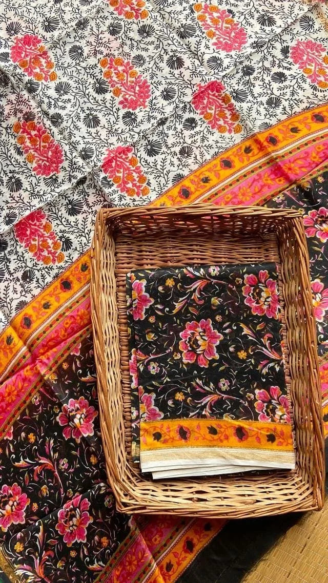 Chanderi Black Salwar Set 51-06-CSL-01