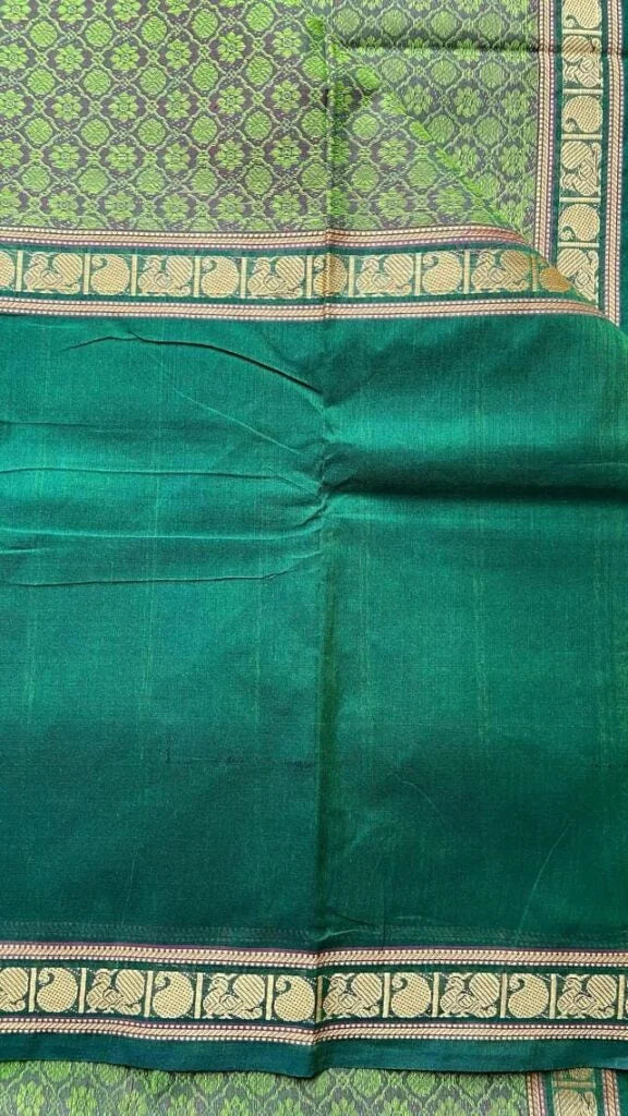 Kanchi Cotton Mubbagam 01-08-08-PCS-31- Green
