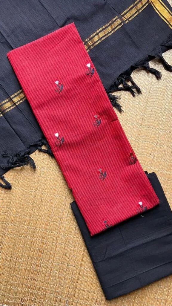 Kanchi cotton Salwar sets 01-08-02-SL-06 – Red