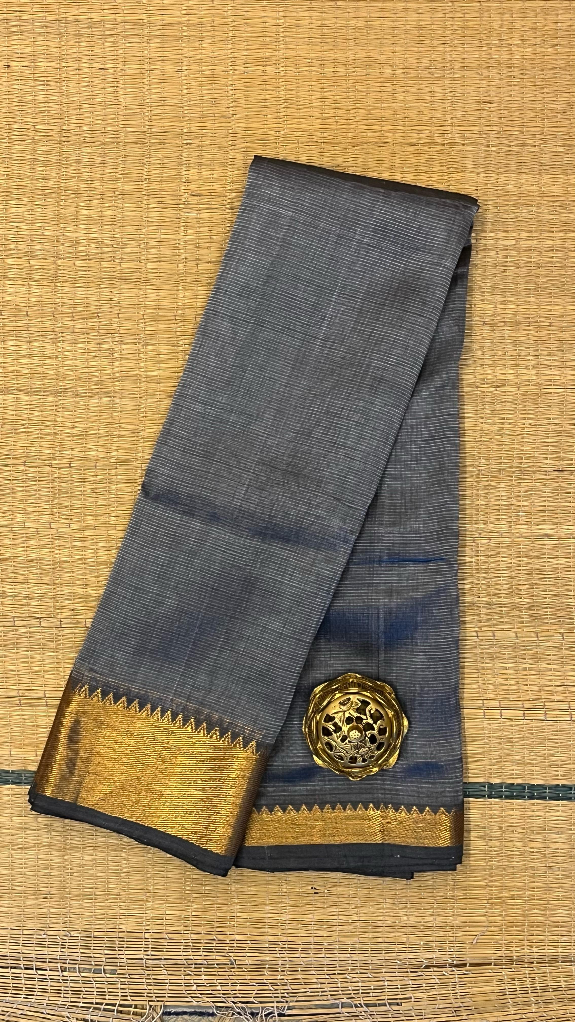 Mangalgiri silk cotton - 15-03-PM-04-02 Grey
