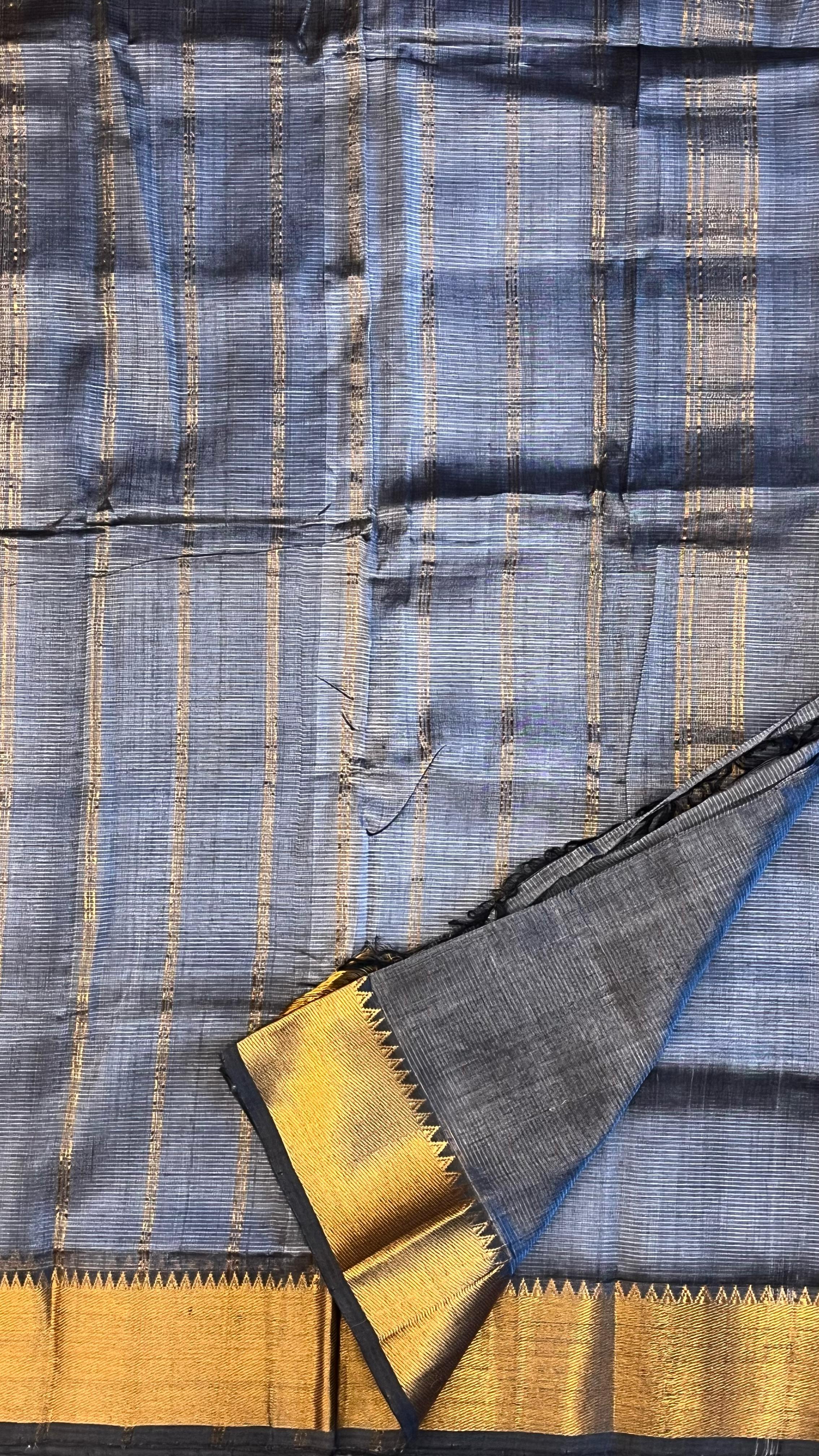 Mangalgiri silk cotton - 15-03-PM-04-02 Grey