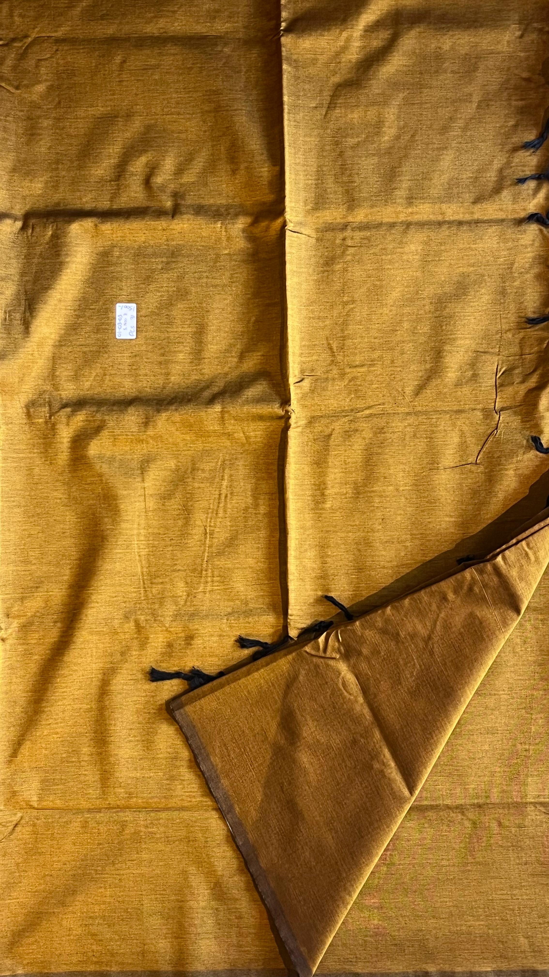 Plain cotton silk with Kalamkari Blouse - 01-03-03-PCS-31