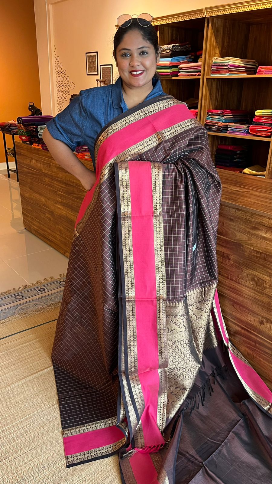 Kanchivaram Silk Cotton Saree - 01-12-07-PSC-03