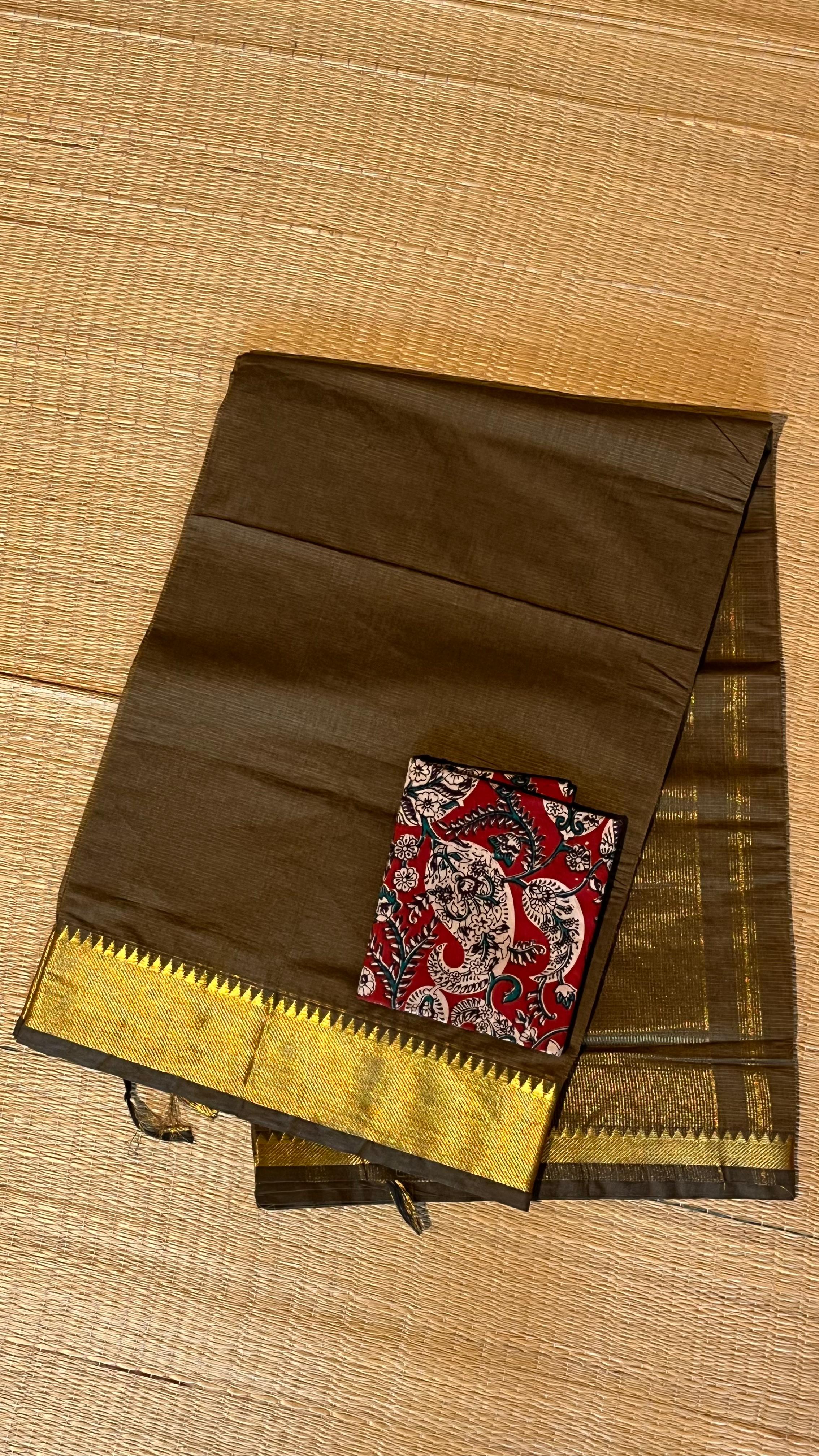 Mangalagiri Pure Cotton Saree- 15-06-05-10 (3 Inch Border)