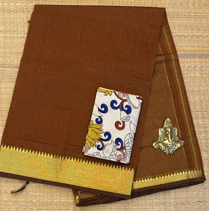 Mangalgiri Silk Cotton with kalamkari blouse - 15-06-05-06