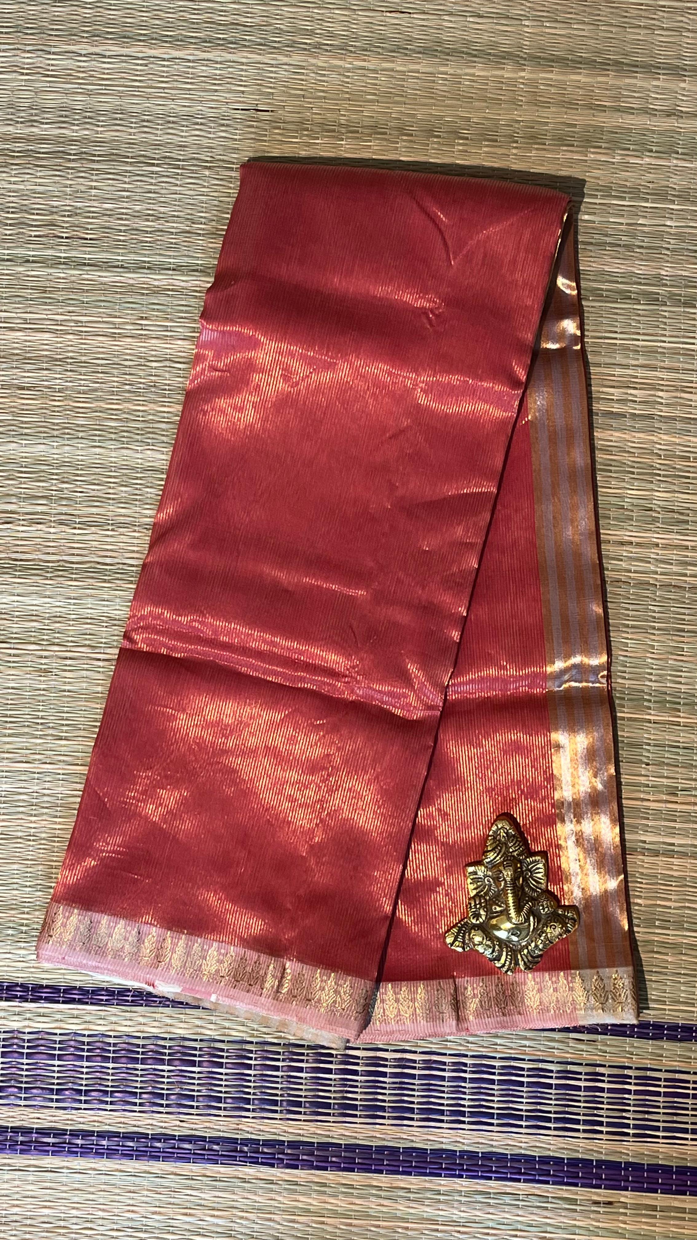 Chanderi saree - 51-06-03-02 ( Baby pink)