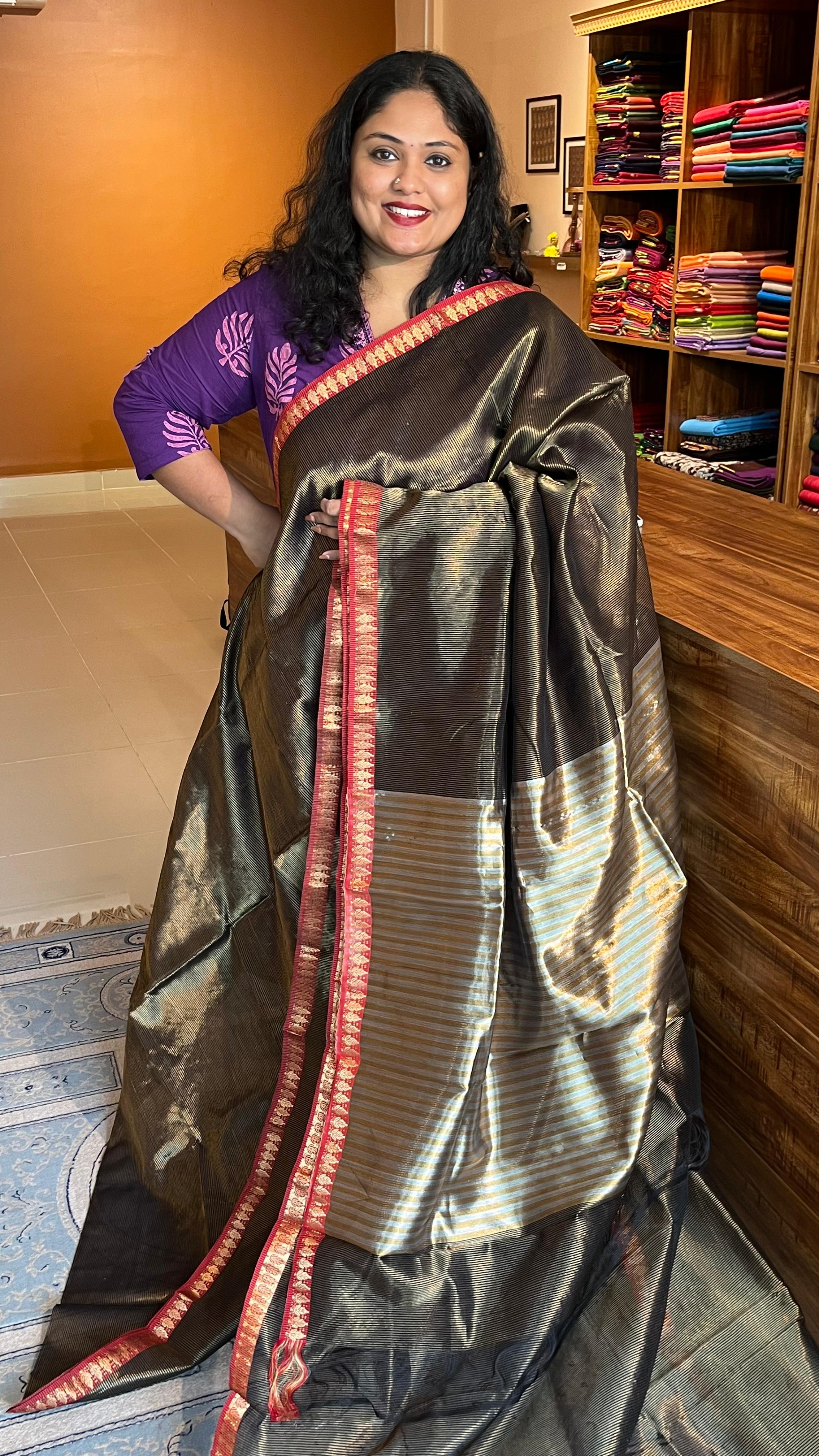 Chanderi saree - 51-06-03-05 (Black)