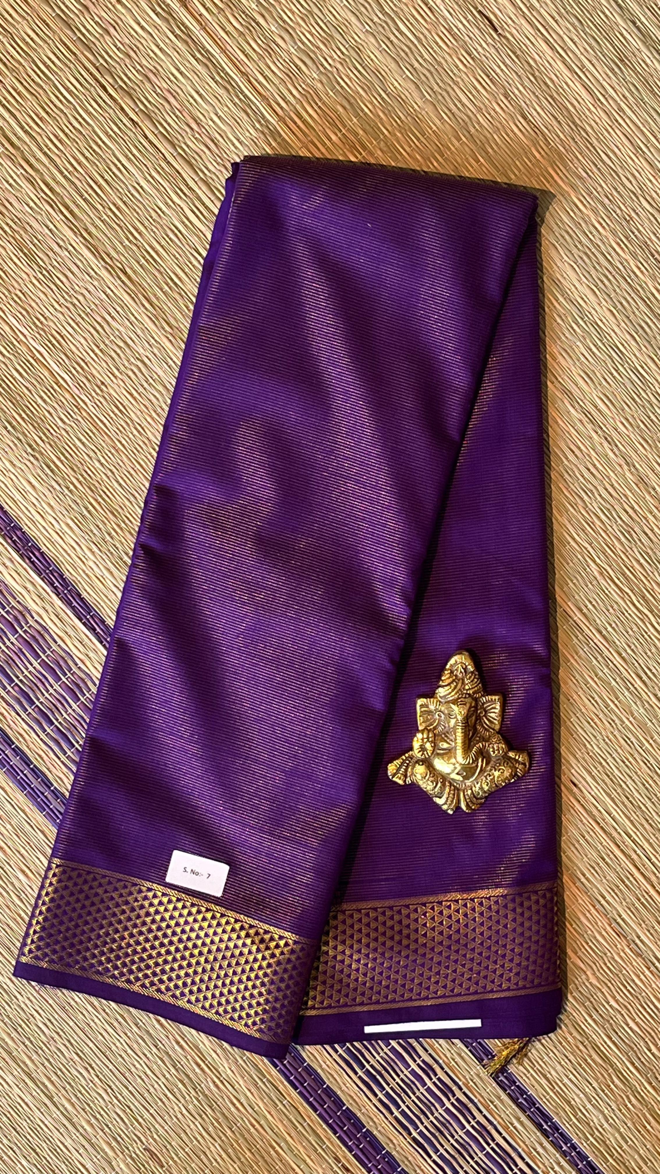 Vairaoosi Semi Silk Saree - 01-07-07-03 (Violet)