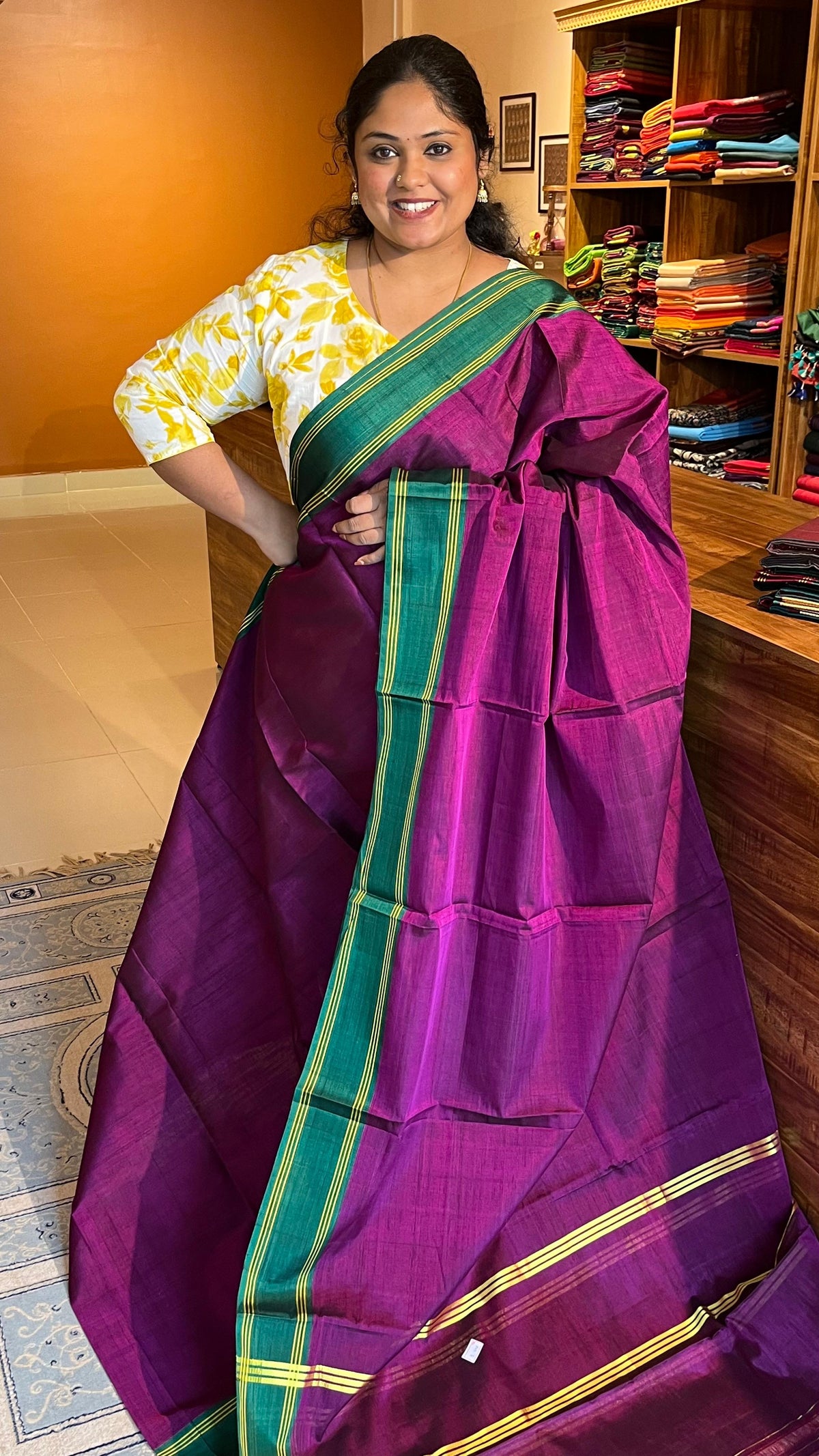 Devendra 6 yards Saree - 11-07B-05-7Y-03(Vadamalli)