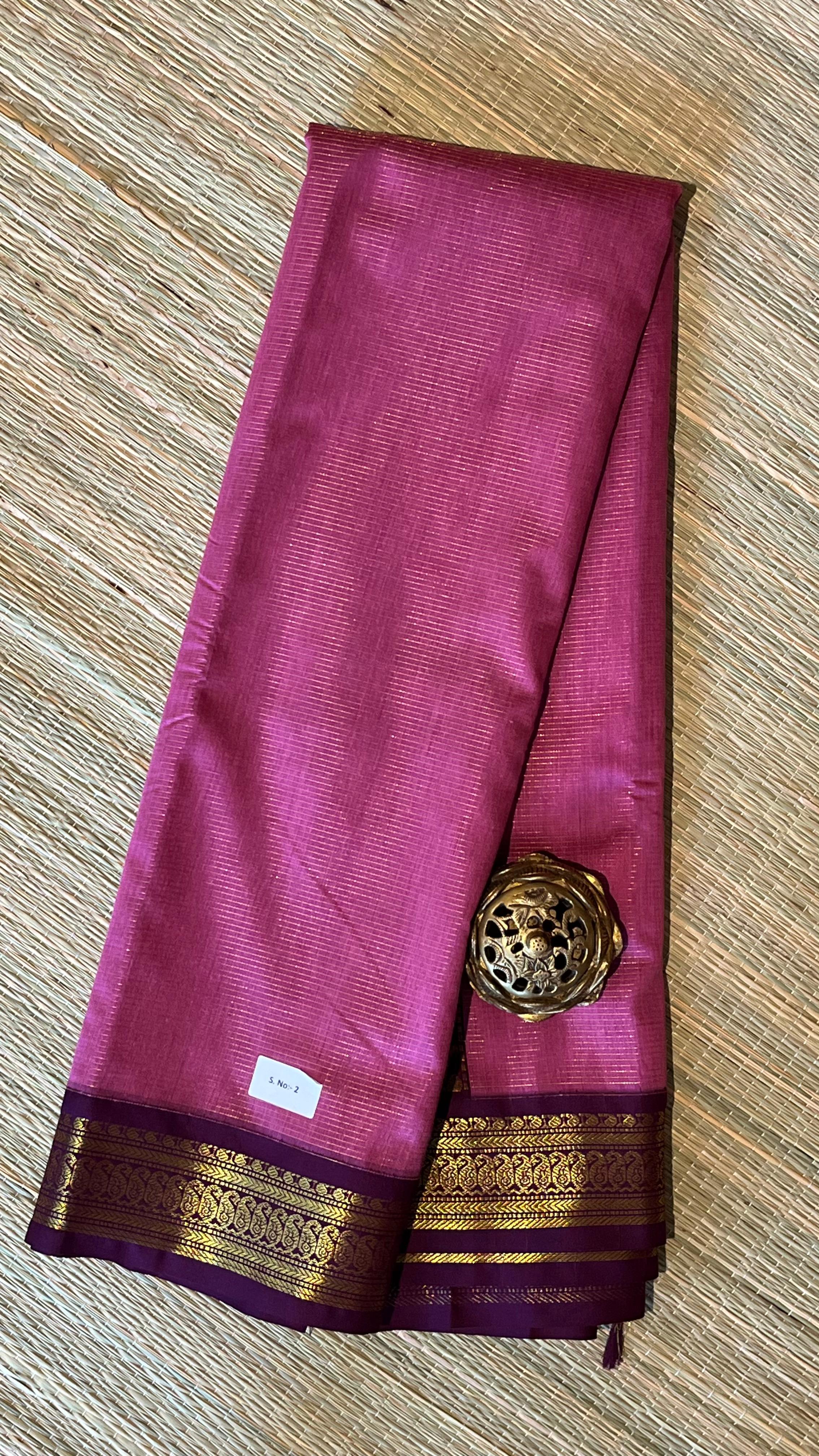 Semi silk vairaoosi saree - 01-07-02B-32 (Pink)