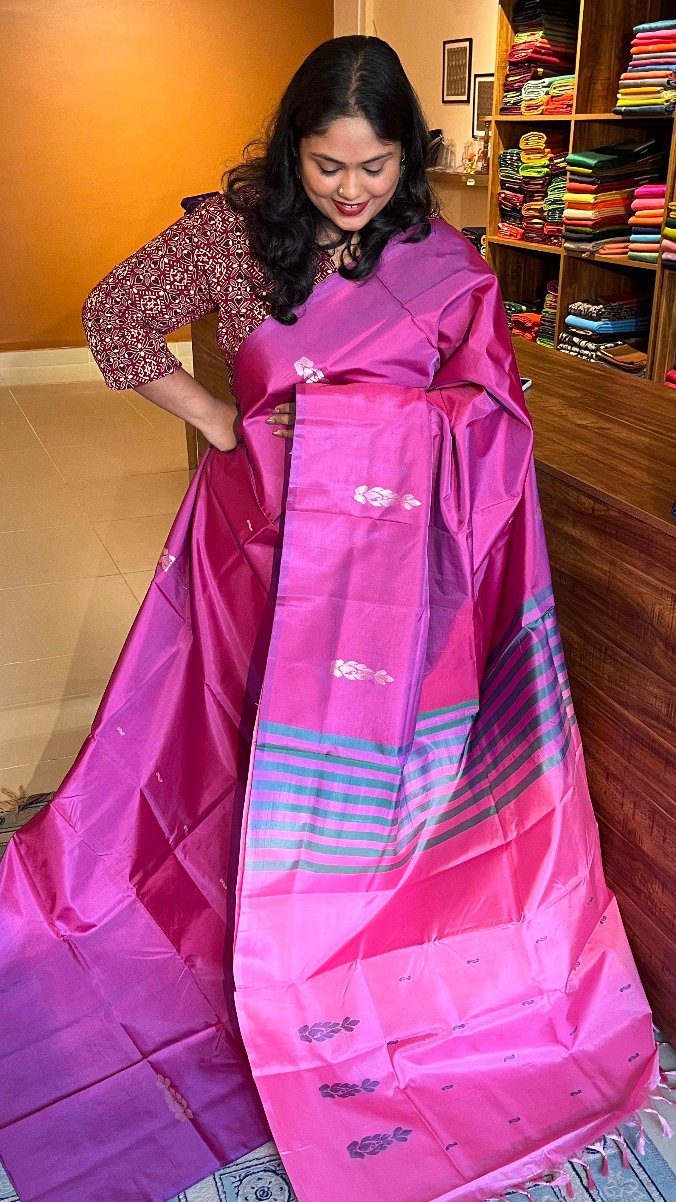 Chinnalampattu 6 Yards saree - 03-07-01-03 (Pink)