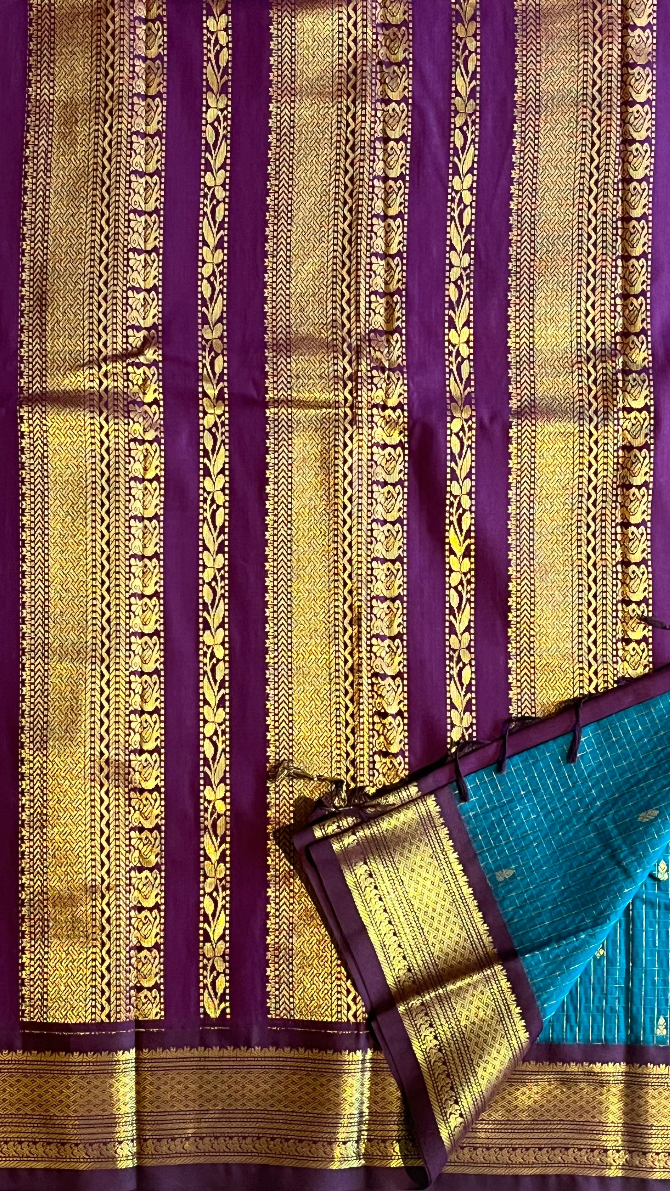 Semi Silk Kattam Saree -01-07-04B-13