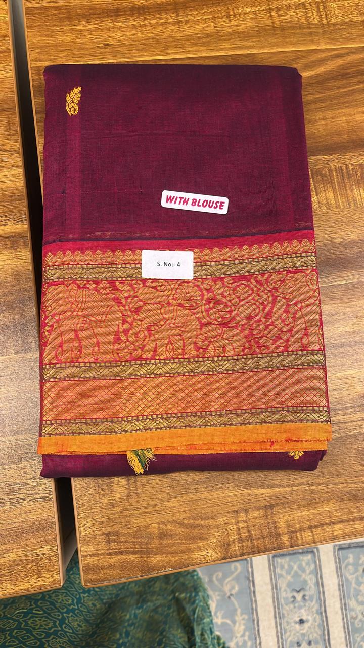 Kanchi cotton saree  - 01-07-04-03