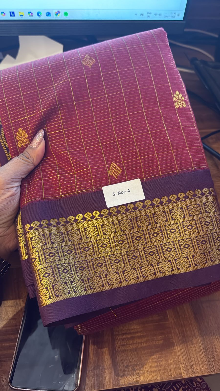 Semi silk saree - 01-07-04B-18