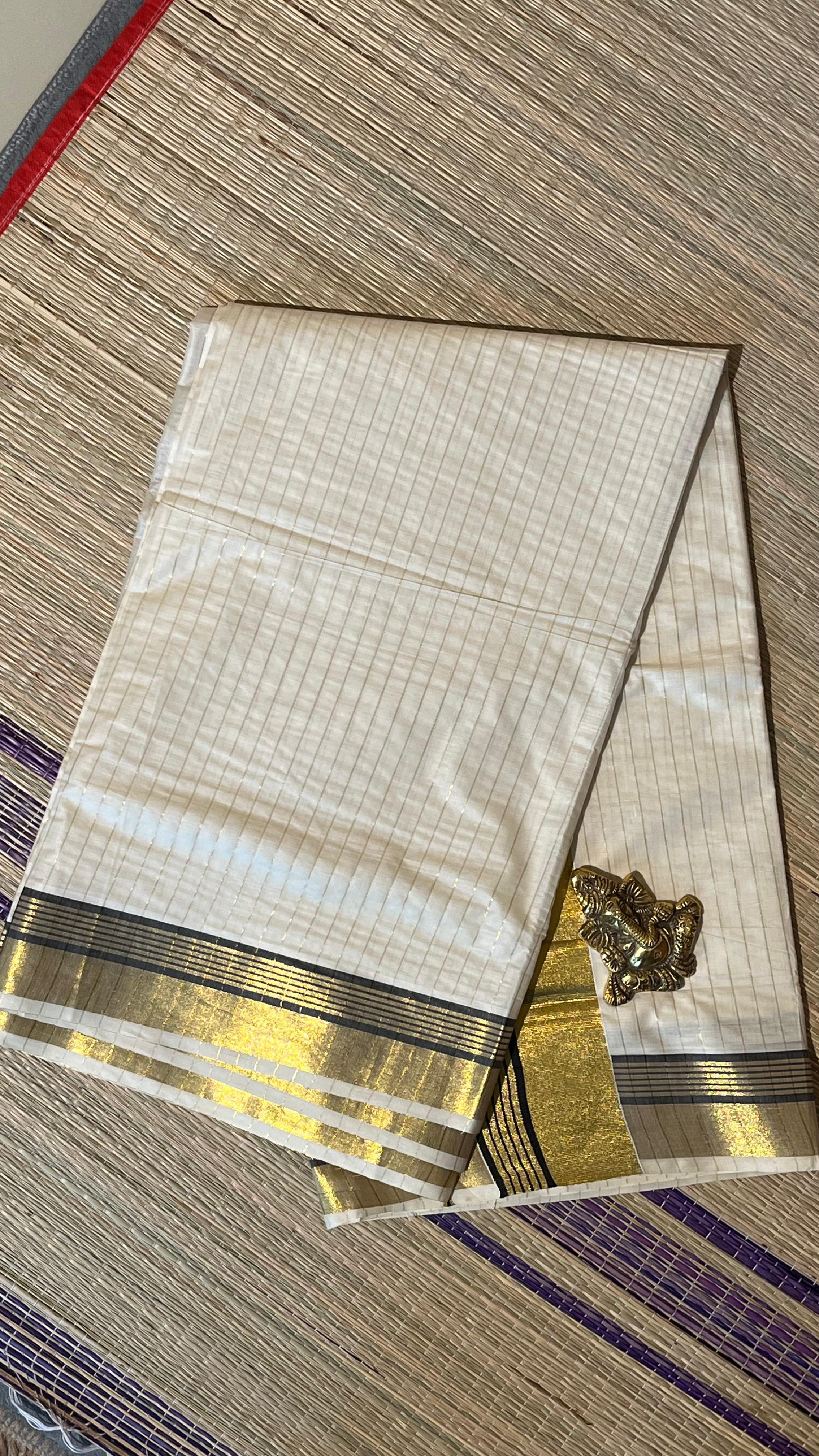 Kerala Cotton Sarees Tissue - Vishu Collection - 01-08-04-07