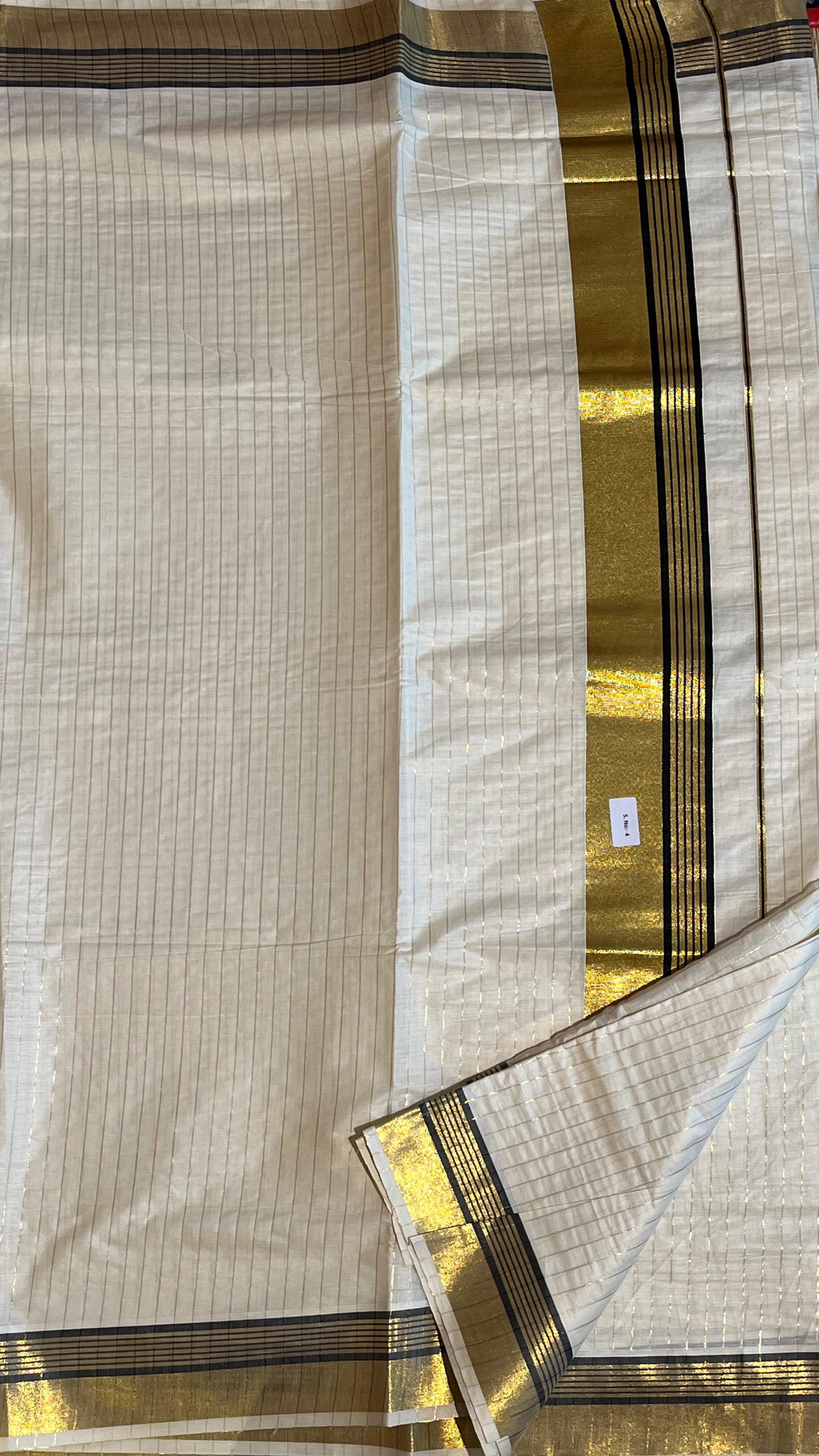 Kerala Cotton Sarees Tissue - Vishu Collection - 01-08-04-07