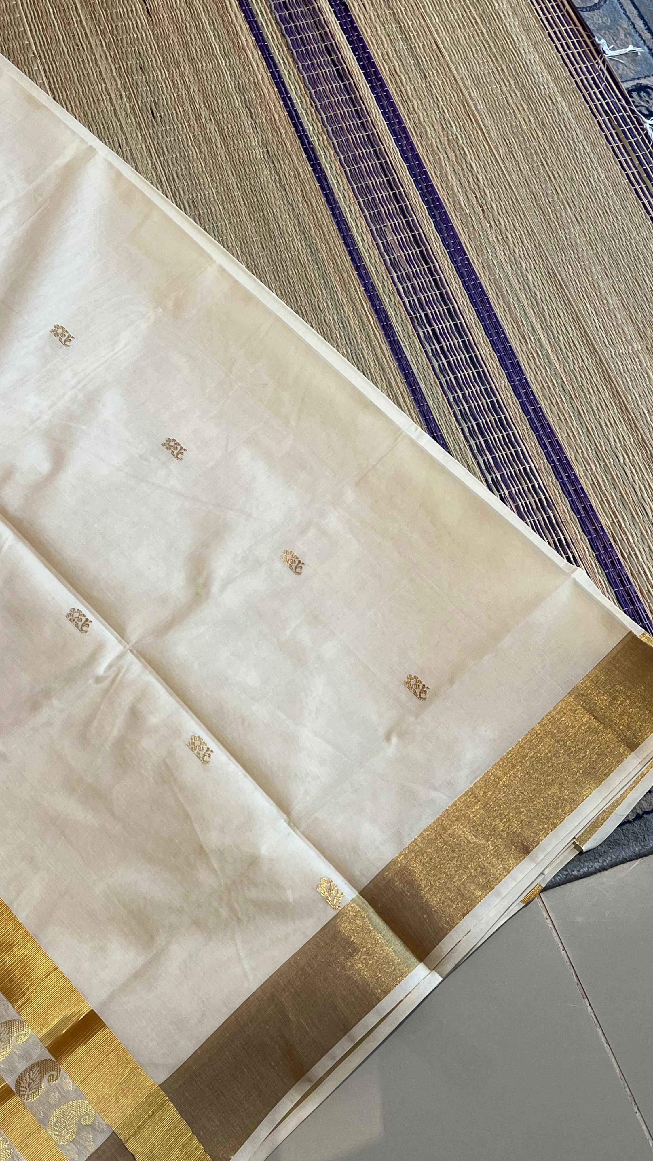 Kerala Cotton Sarees Grand pallu - Onam Collection - 01-08-17-01