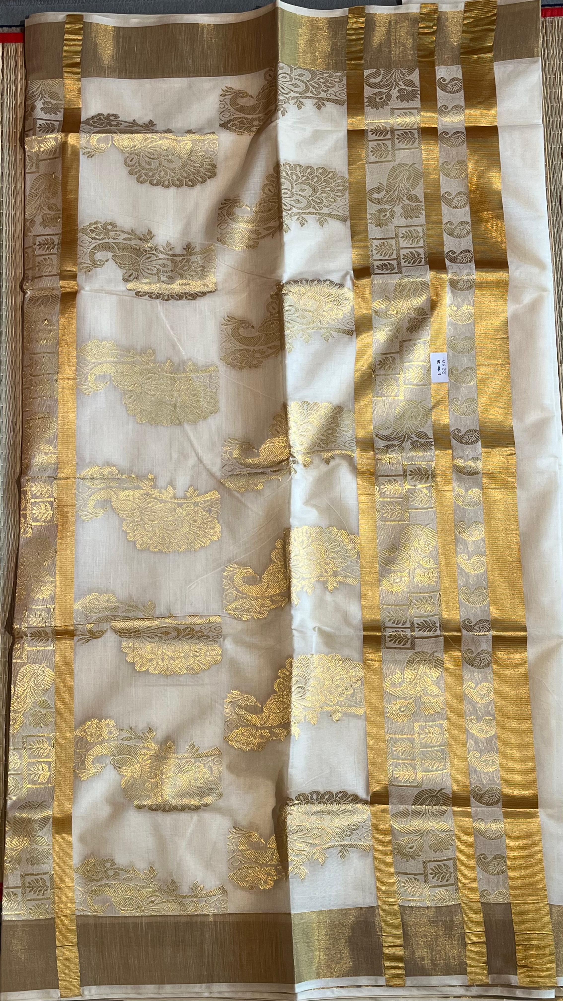 Kerala Cotton Sarees Grand pallu - Onam Collection - 01-08-17-01