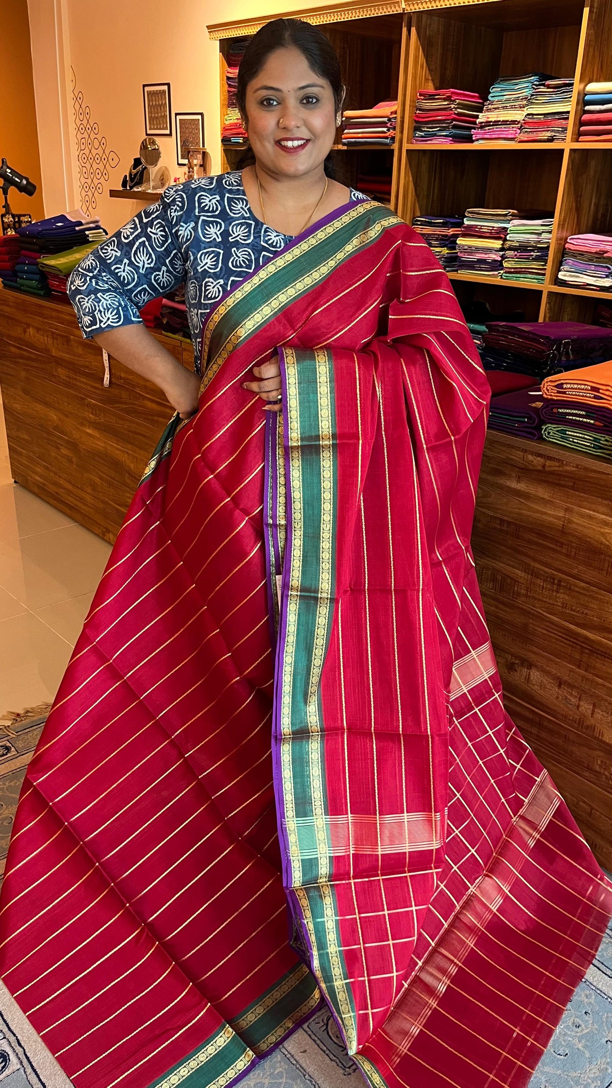Devendra 10.5Yards Velthari Saree  -  12-08B-11-10.5Y-01