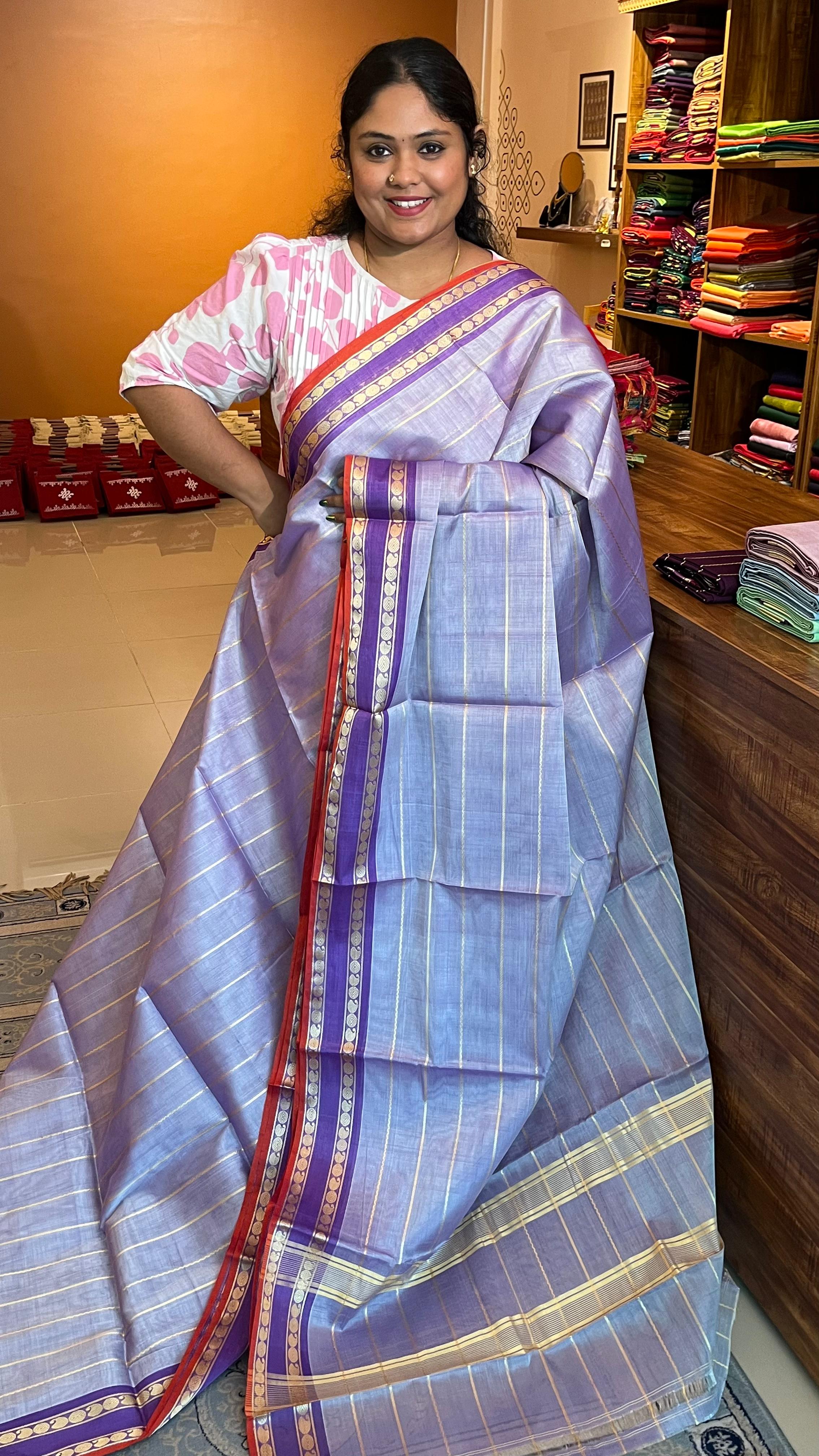 Devendra 7 Yards saree - 11-08B-04-7Y-04(Lavender)