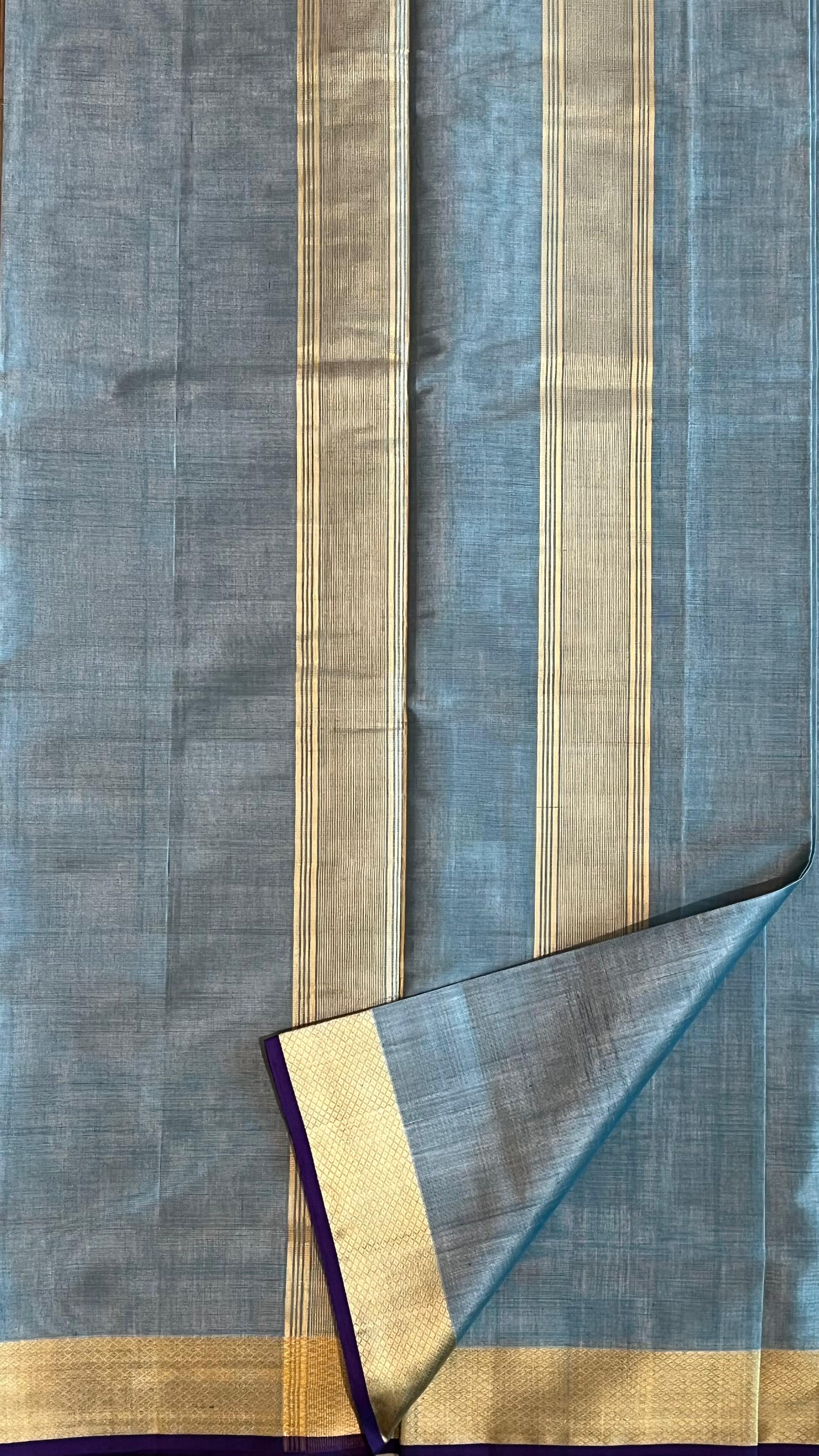 Devendra 7 Yards saree - 11-09-06-7Y-05 (Ice Blue)