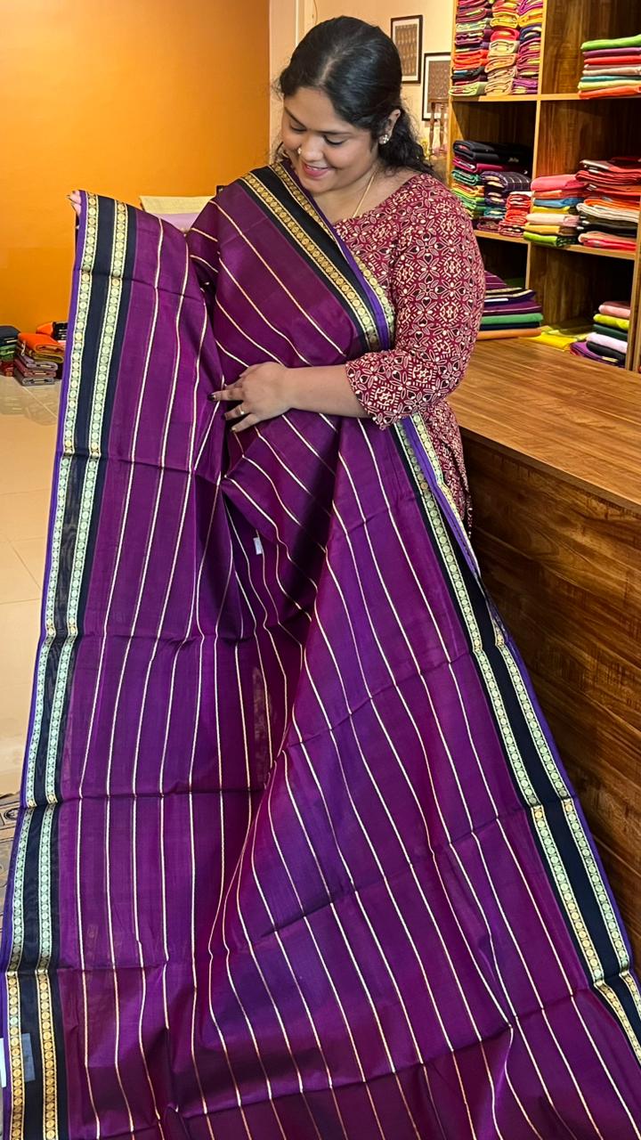 Devendra 10.5 Yards Veldhari Madisar - 12-07D-11-10.5Y-03 (Grape)