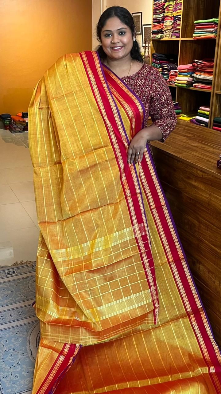 Devendra 10.5 Yards Veldhari Madisar - 12-09-11-10.5Y-01 (Sunset Yellow)