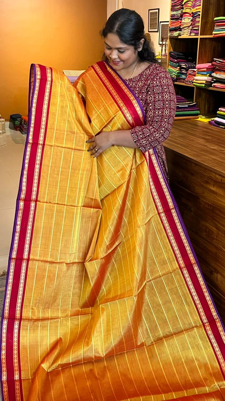 Devendra 10.5 Yards Veldhari Madisar - 12-09-11-10.5Y-01 (Sunset Yellow)