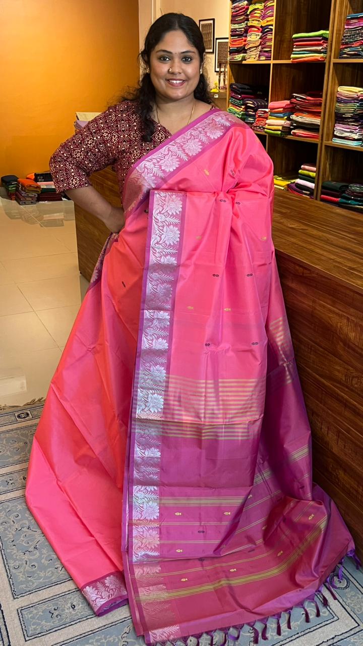 Chinnalampattu 6 Yards saree - 03-08-02-11 (Pink)