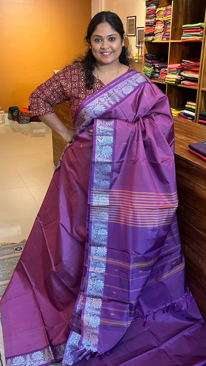 Chinnalampattu 6 Yards saree - 03-08-02-09 (Grape)