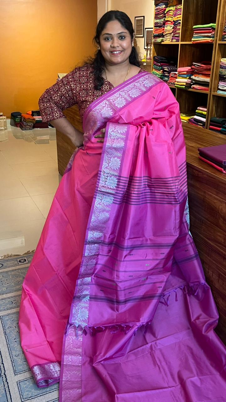 Chinnalampattu 6 Yards saree - 03-08-02-14 (Candy Pink)