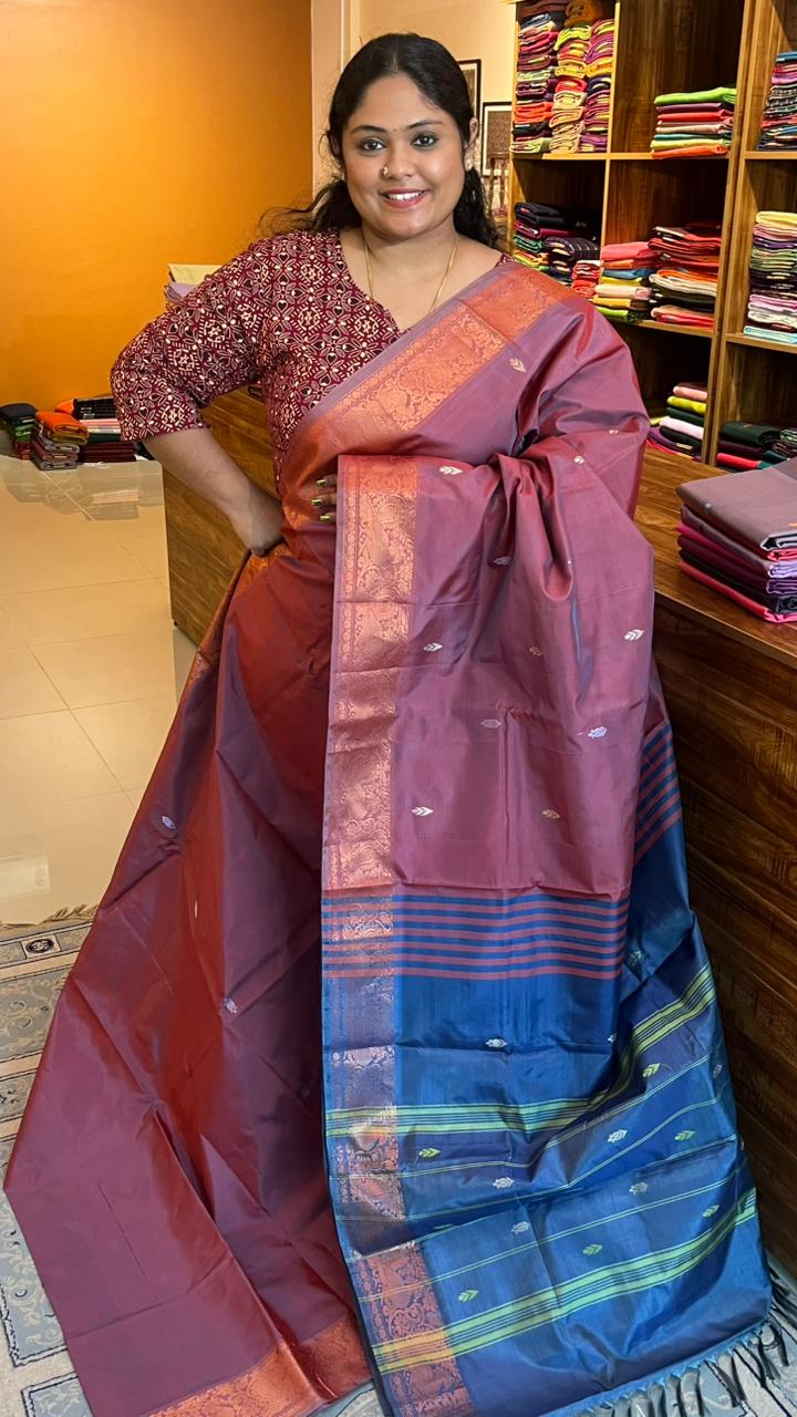 Chinnalampattu 6 Yards saree - 03-08-02-07 (Maroon)