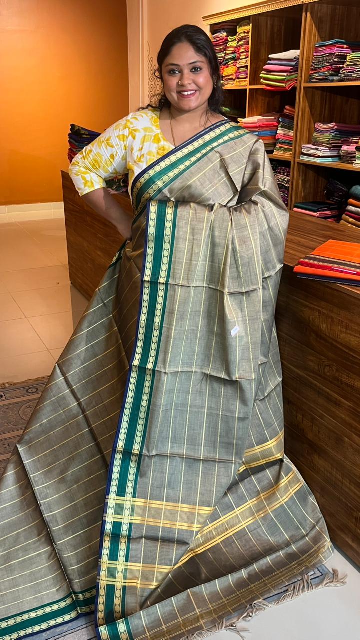 Devendra 7 Yard saree - (11-09-05-7Y-02) (Grey)